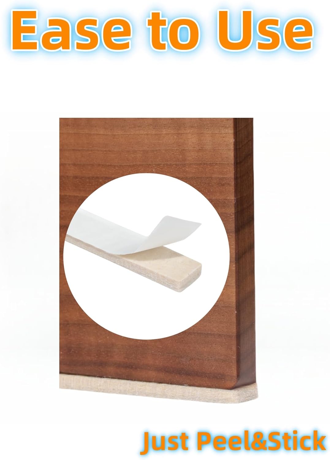 Furnigear Felt Strips with Adhesive Backing for Furniture - Felt Furniture Pads for Hardwood