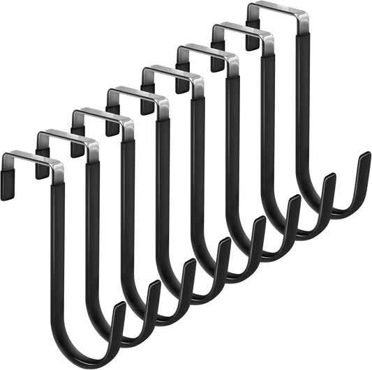 FYY Over the Door Hooks, 8 Pack Door Hangers Hooks with Rubber Prevent Scratches Heavy Duty