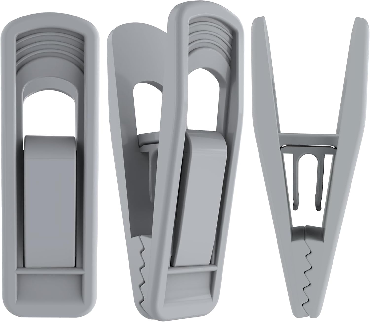 Hanger Clips Perfect for Velvet Hangers (Grey, 20 PCS), Strong Plastic Clips Pant Skirt Hanger