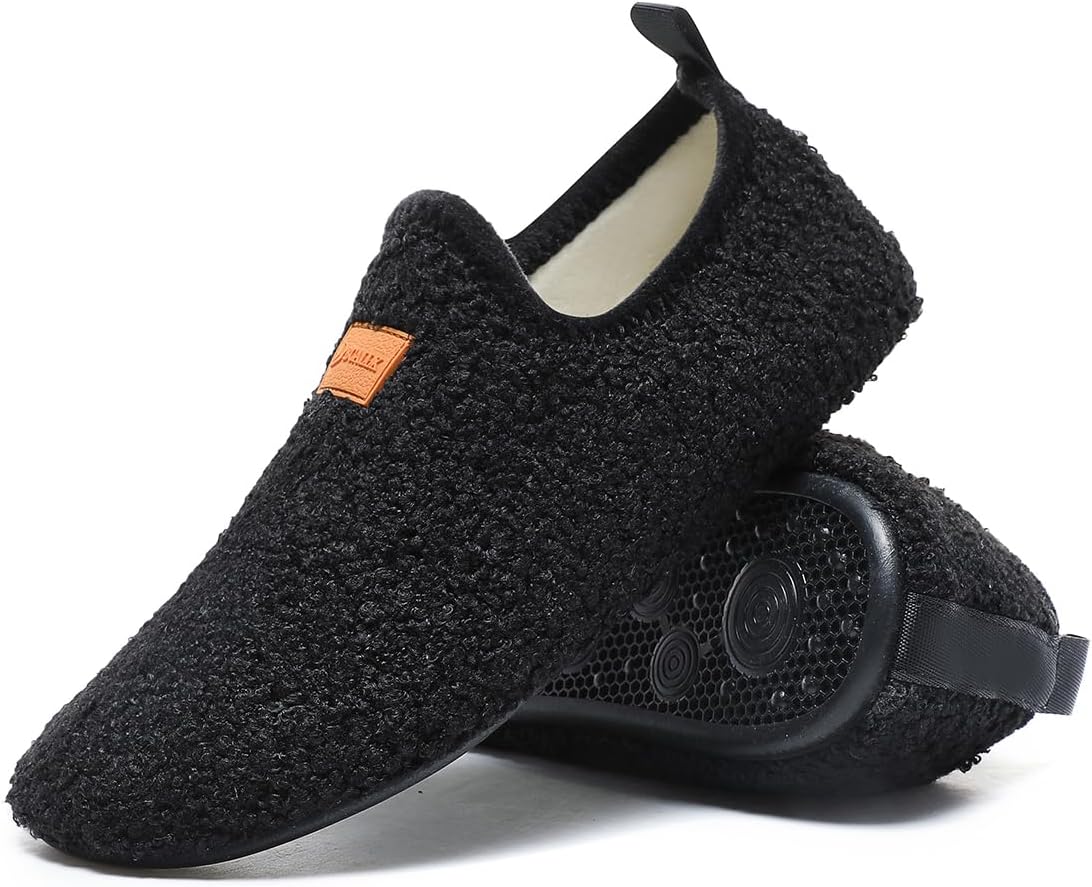 QZKDM Lightweight Slip on Grip Indoor House Slippers Barefoot Non Slip Home Exercise Yoga Shoes for
