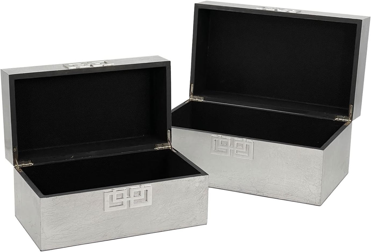 Galt International Storage Box Set Decorative Storage Box w/Hinged Lid Classic Design Wood Decor