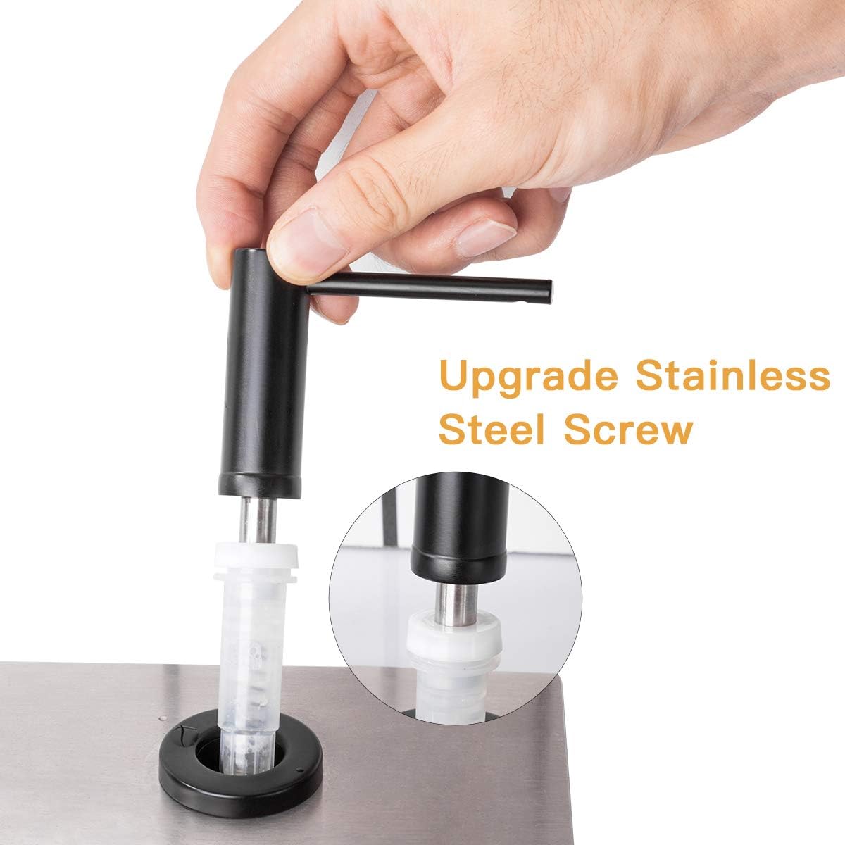 Matte Black Kitchen Sink Soap Dispenser GAPPO Countertop Pump Hand Lotion Built in Bottle Upgrade