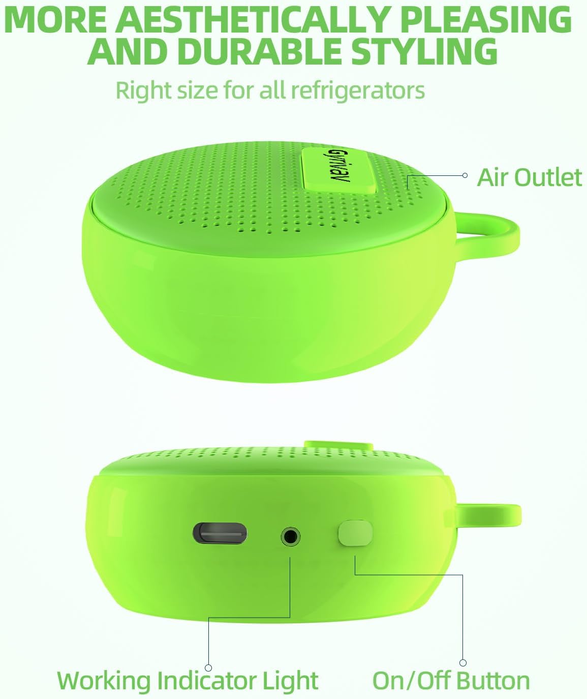 Fridge Deodorizer, Mini USB Odor Eliminator, Refrigerator Deodorizer, Suitable for Refrigerator