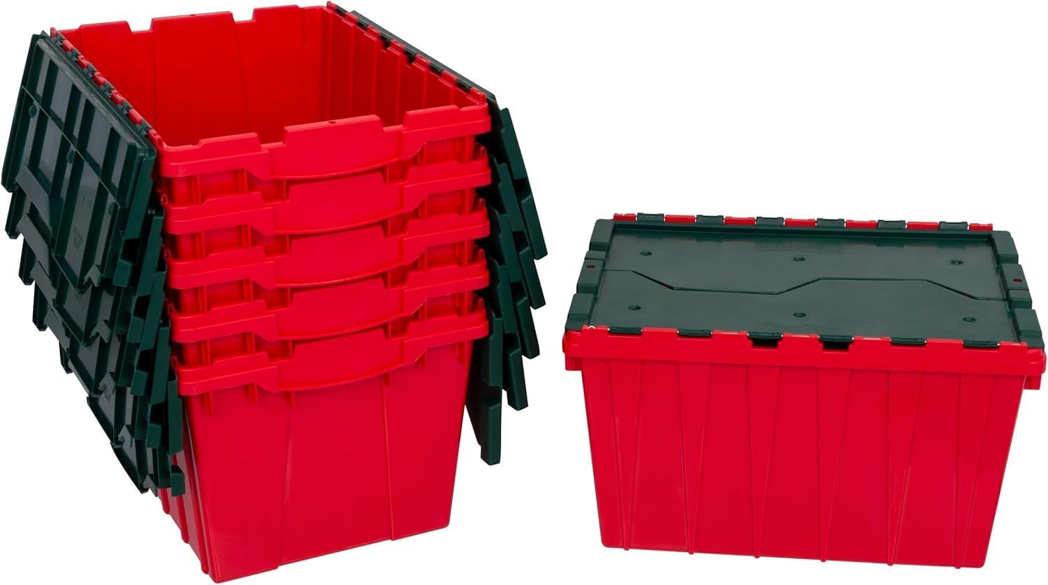 Akro-Mils KeepBox 12 Gallon Storage Container, Nesting and Stackable Plastic Storage Box with Lid