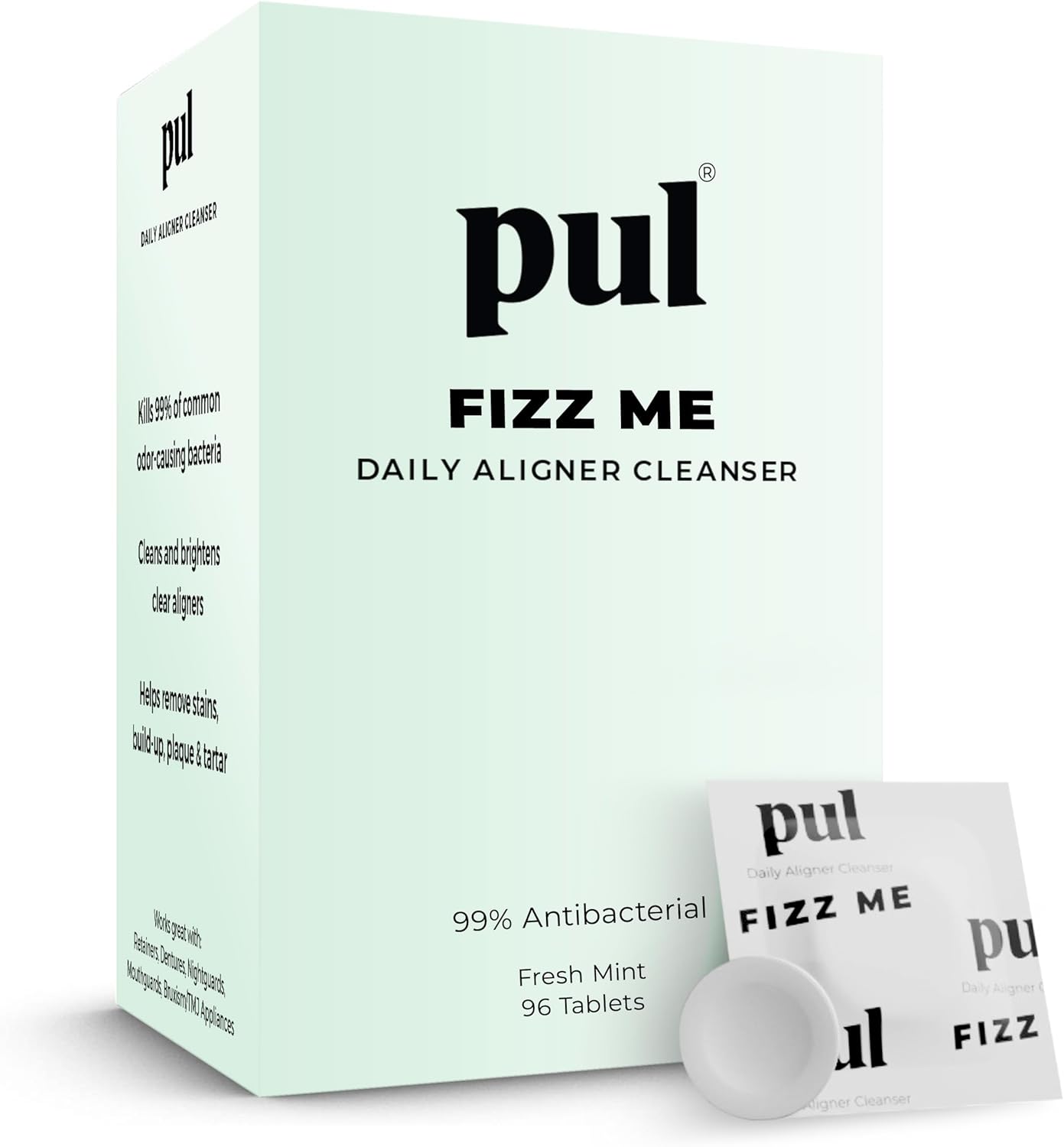 PUL Aligner Cleaner Tablets (Pack of 96) – For Cleaning Invisalign, All Clear Aligners & Retainers