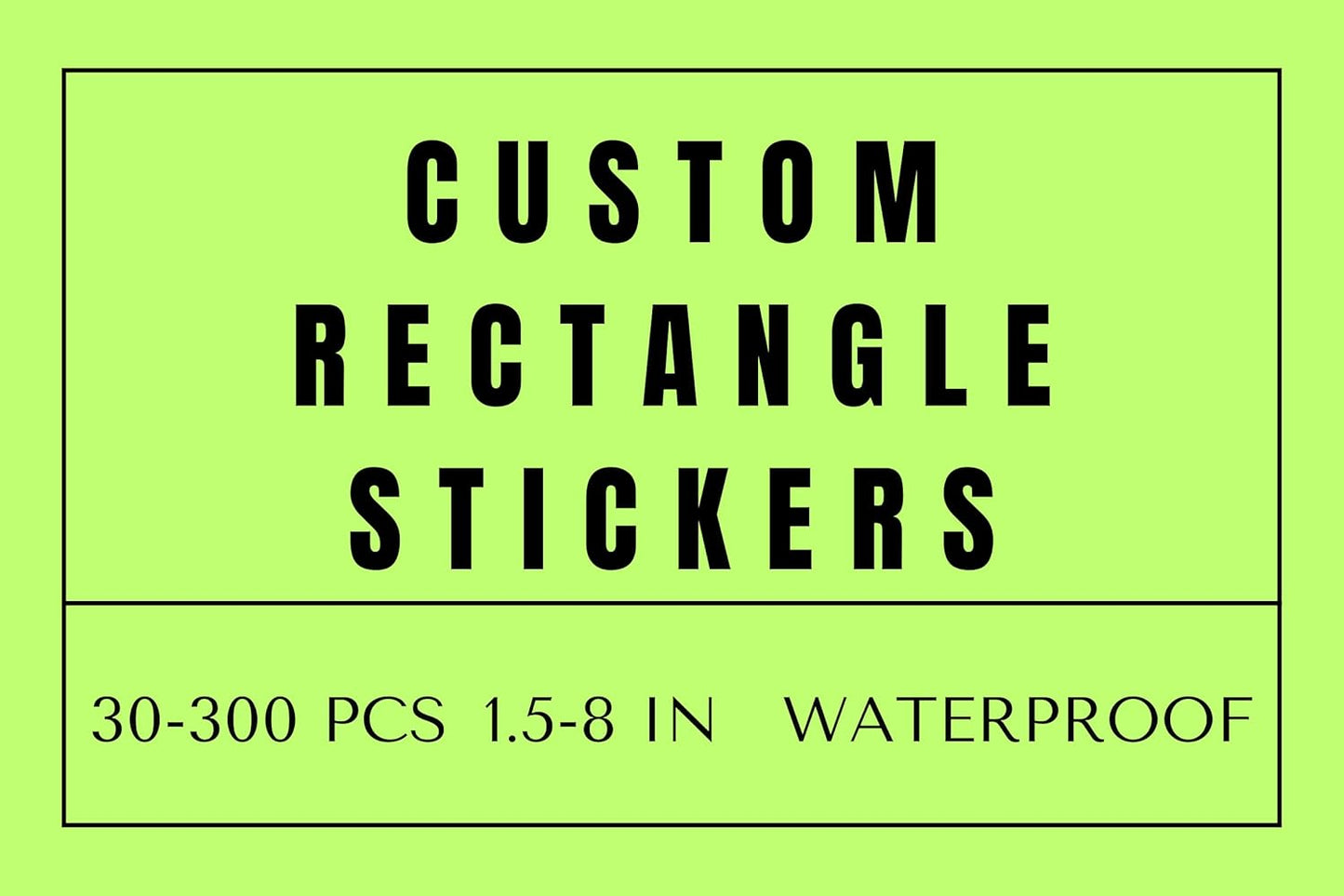 Custom Rectangle Stickers for Business Logo, Custom Rectangle Labels for Candle Jar Coffee, 30-300