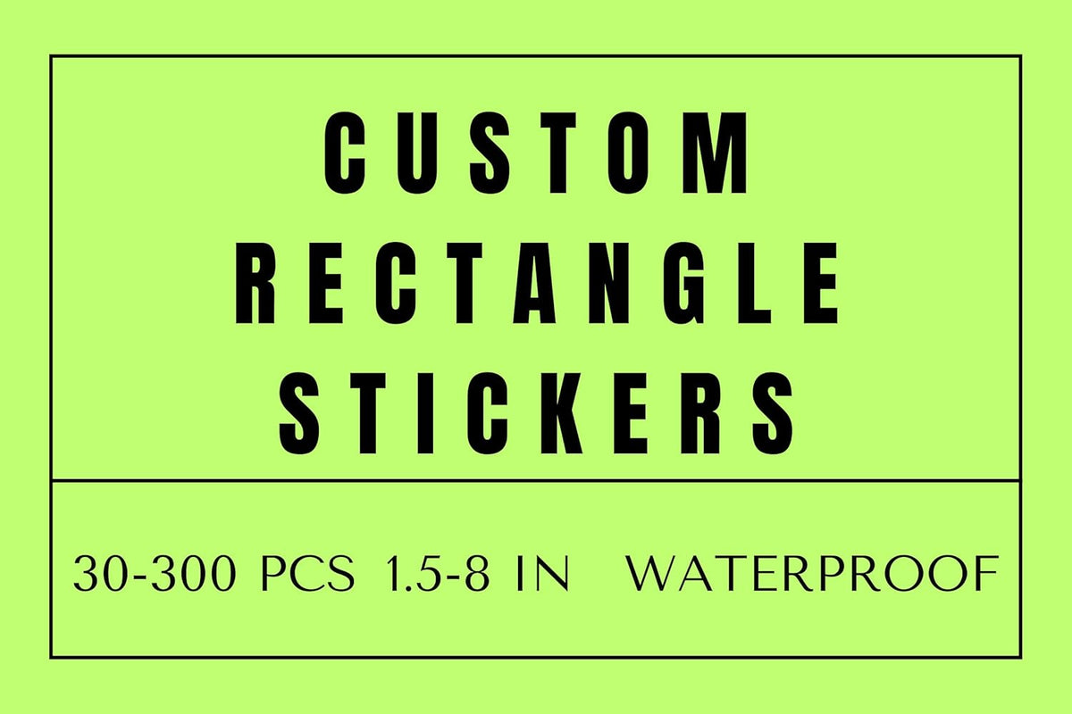 Custom Rectangle Stickers for Business Logo, Custom Rectangle Labels for Candle Jar Coffee, 30-300