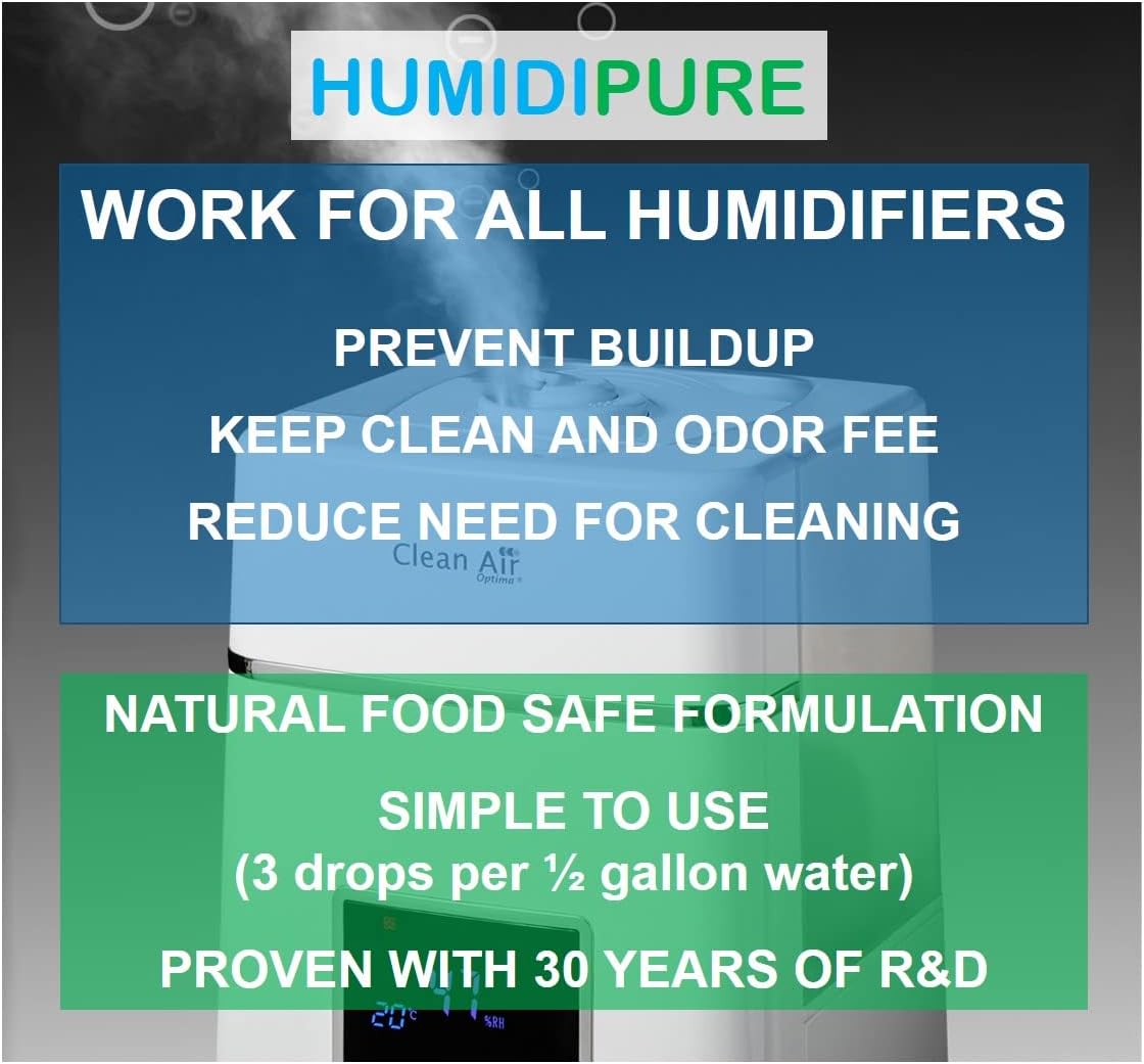 Natural Food Grade Concentrate. 200 day+ Humidifier Treatment Additive*. Prevent Slimy, Crusty and
