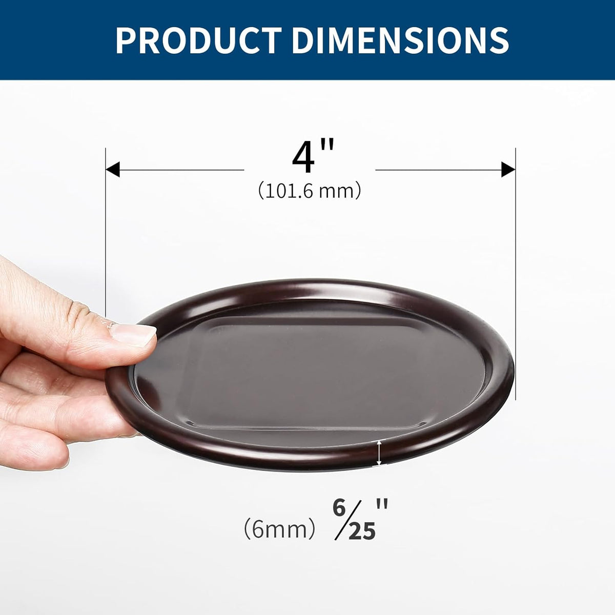 Ezprotekt 4 inch Round Non Slip Furniture Pads for Hardwood & Tile Floors, 16 Pcs Non Skid