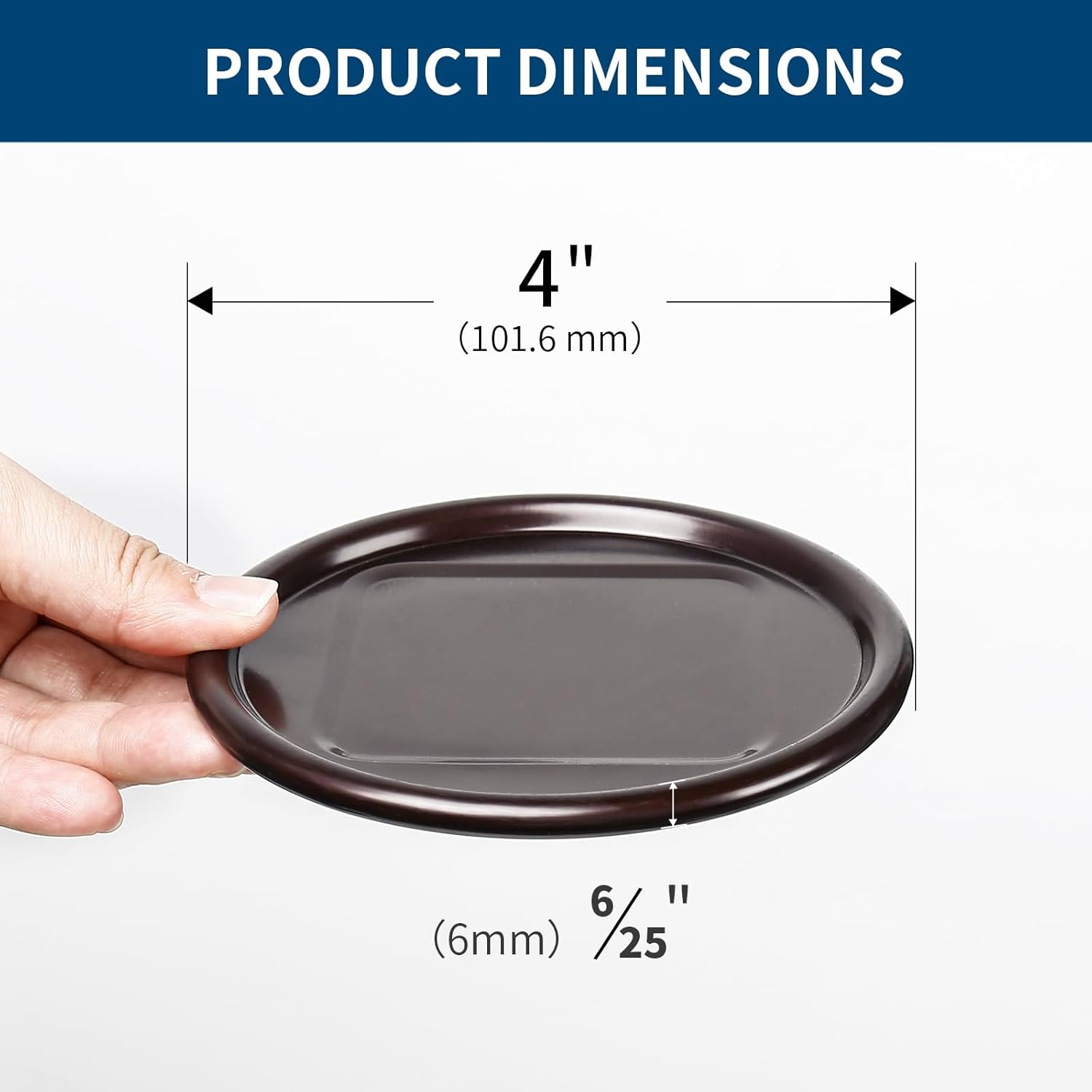 Ezprotekt 4 inch Round Non Slip Furniture Pads for Hardwood & Tile Floors, 16 Pcs Non Skid