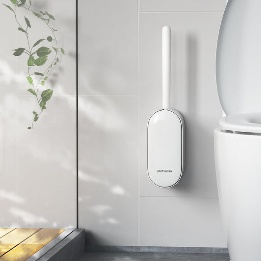 Toilet Bowl Brush and Holder, OSCIOSS Toilet Brush Set with Ergonomic Design, Compact Size, Durable
