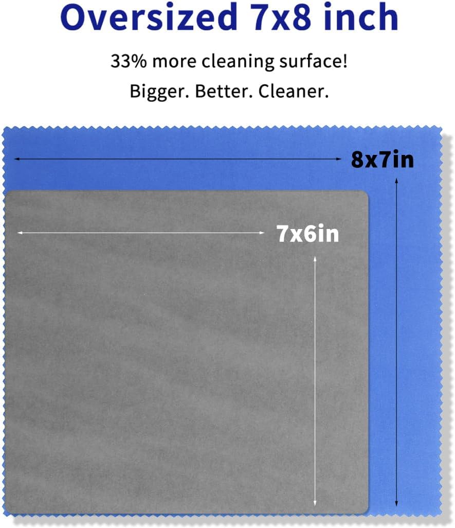20 Pack Microfiber Glasses Cleaning Cloths - Glasses Wipes Ultra Soft & Reusable Eyeglass Lens