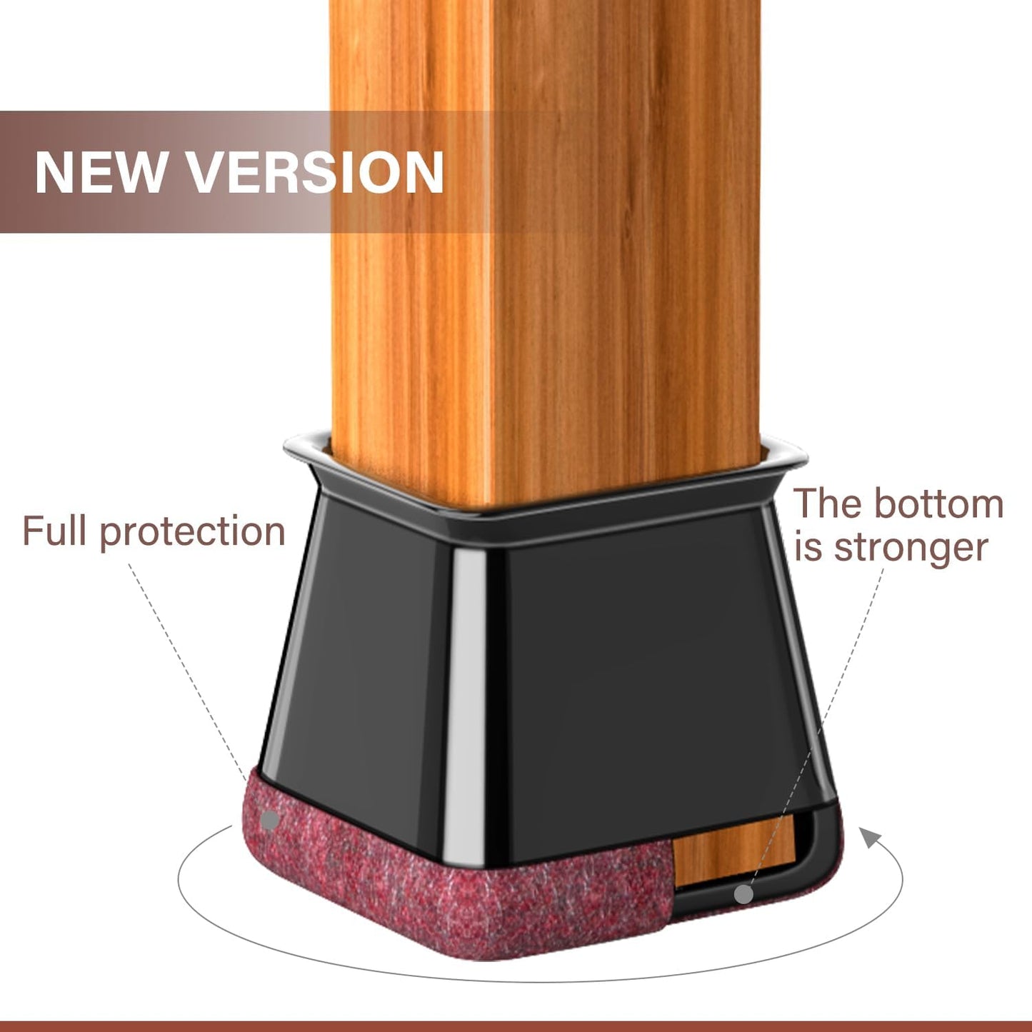 YOZON Chair Leg Floor Protector Chair Leg Protectors for Hardwood Floors Felt Furniture Pads
