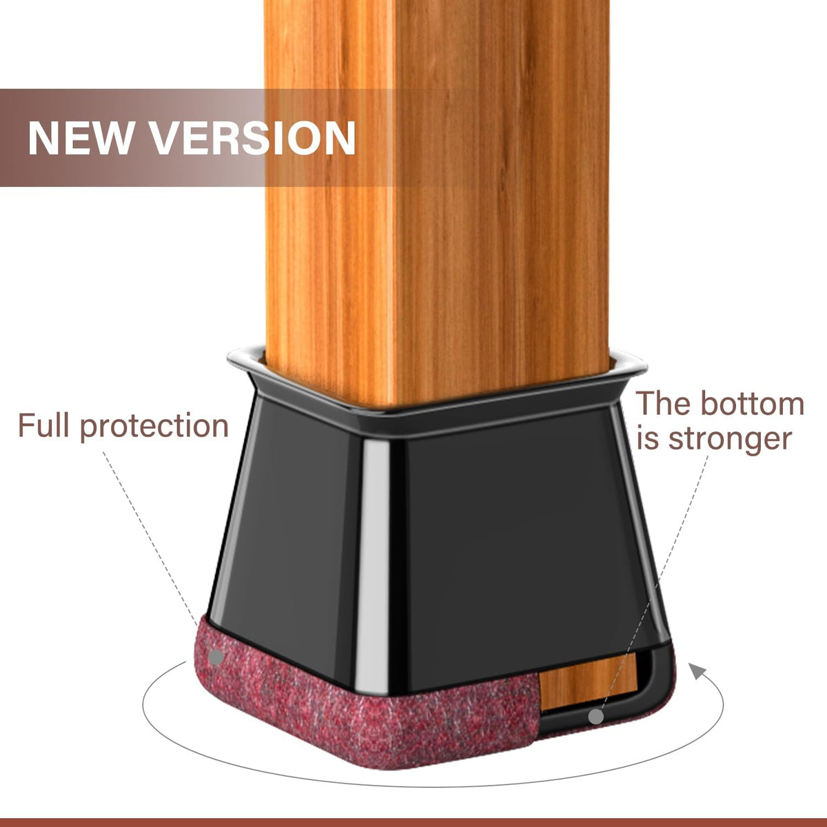 YOZON Chair Leg Floor Protector Chair Leg Protectors for Hardwood Floors Felt Furniture Pads