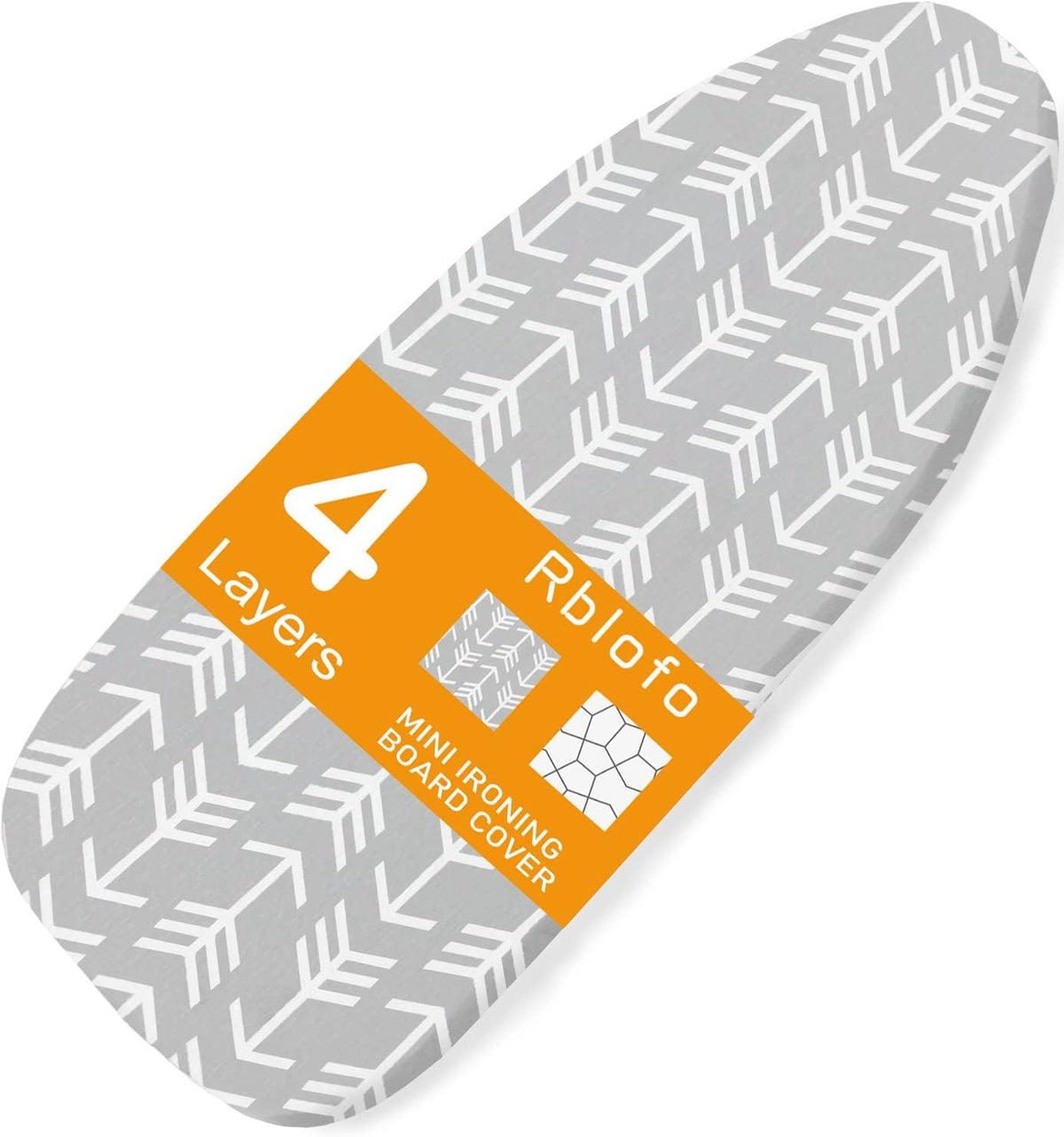 12 x 32 Tabletop Ironing Board Cover and Premium Heavy Duty 4 Layer Pad Extra Thick Padding, Heat