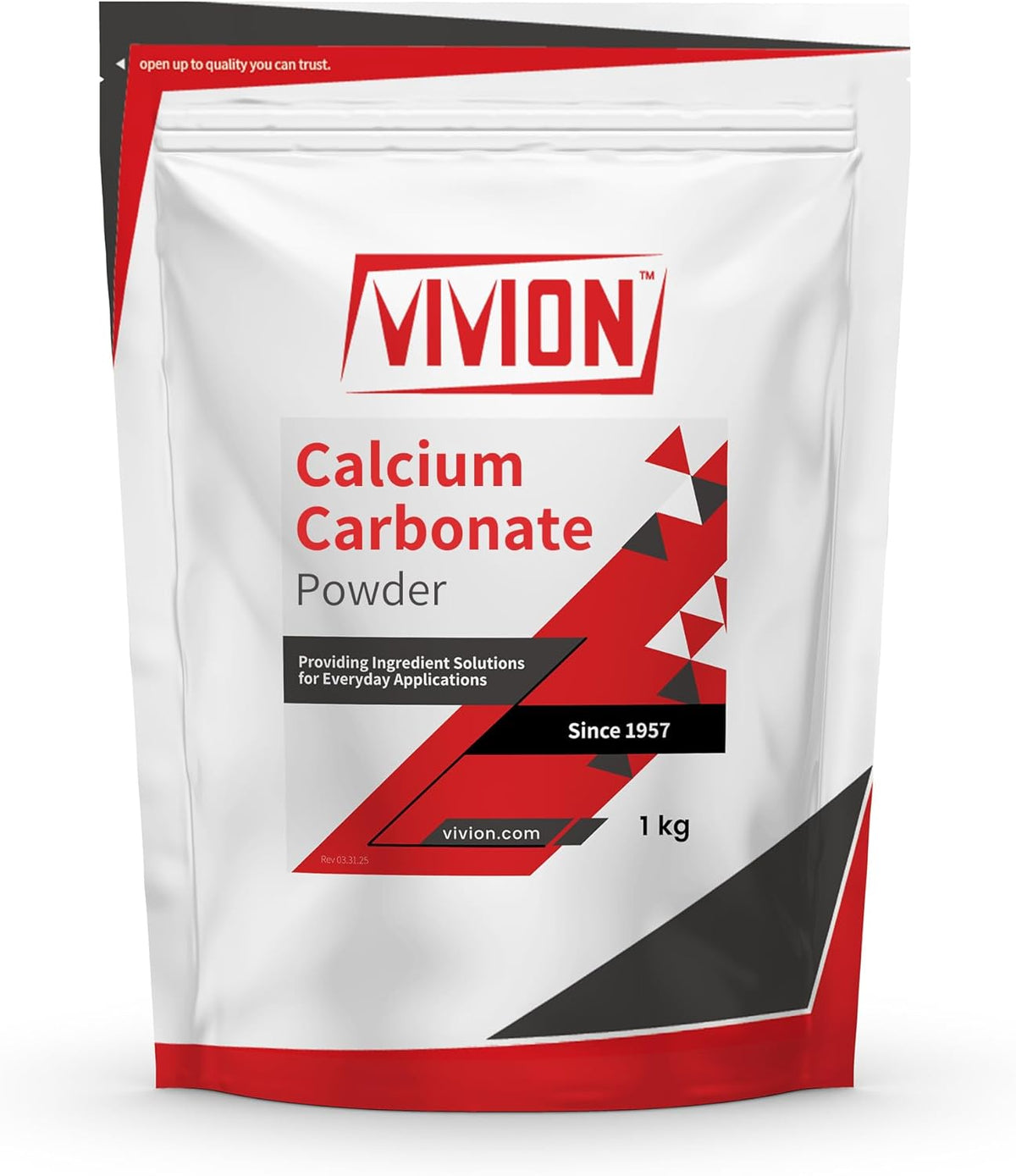 Calcium Carbonate Powder - Bulk 1 kg (2.2 lb) - 100% Pure Food Grade Limestone Supplement