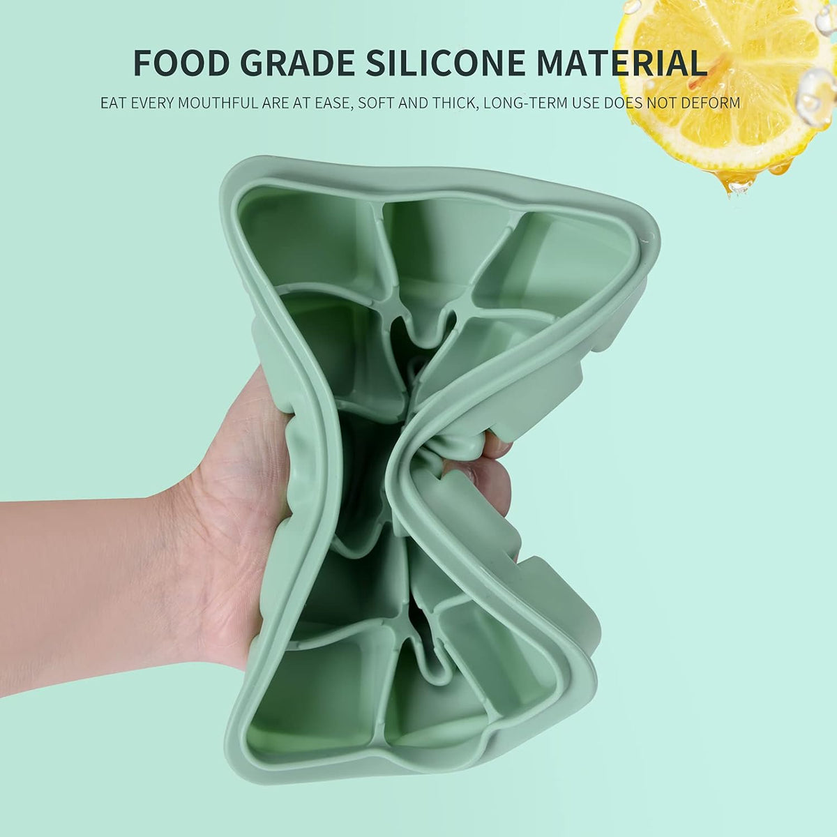 Ice Cube Trays Set of 2, Easy Release 15 Flexible Silicone Ice Cube Molds with Removable Lid