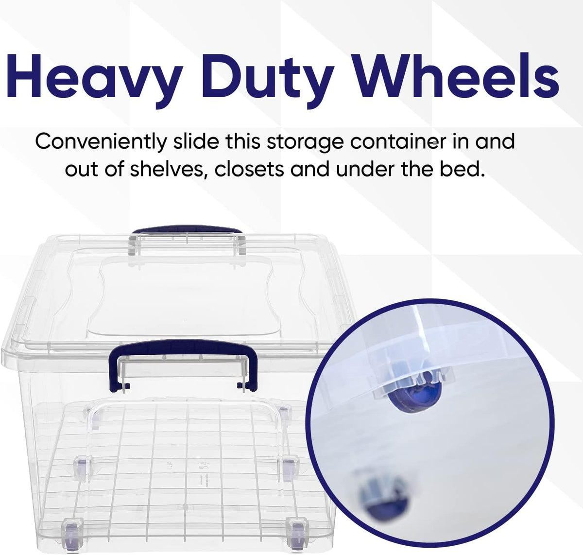 Superio Storage Bins with Lids, Clear Plastic Containers for Organizing, Stackable Totes, BPA Free