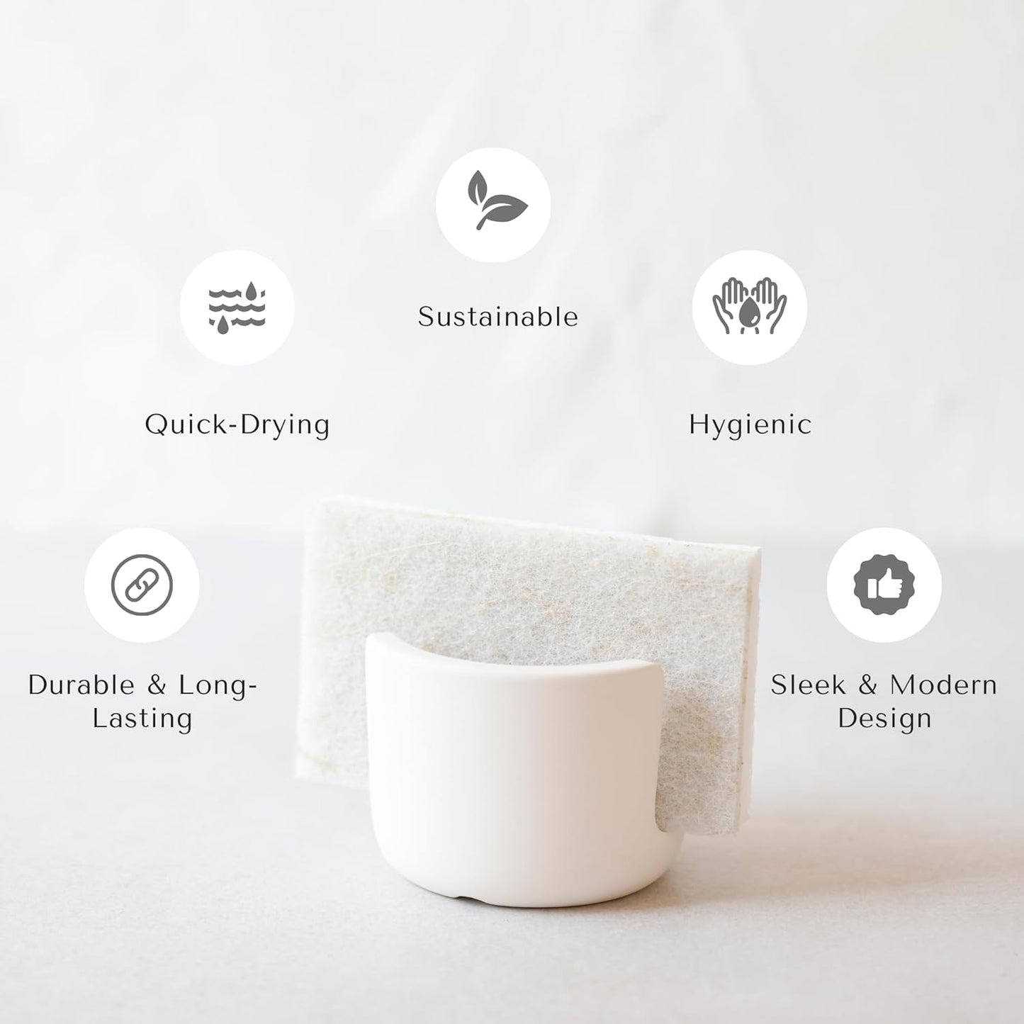 Selegna Diatomite Quick Dry Kitchen Sink Organizer (Brown, Small, 0.42 lbs) - Absorbent Drying Rack