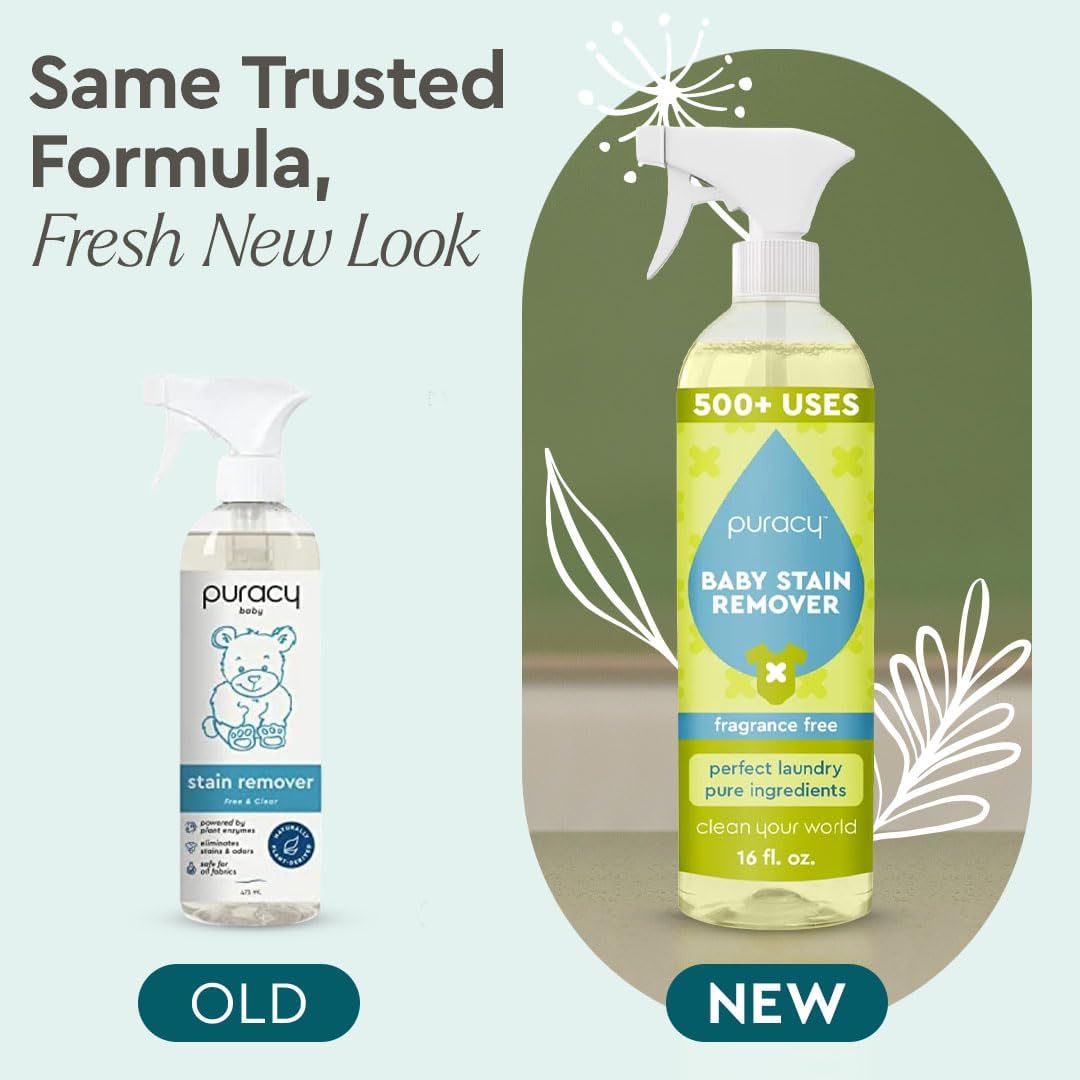 Puracy Stain Remover for Baby Clothes and Cloth Diapers, Newborn Baby Essentials Must Haves