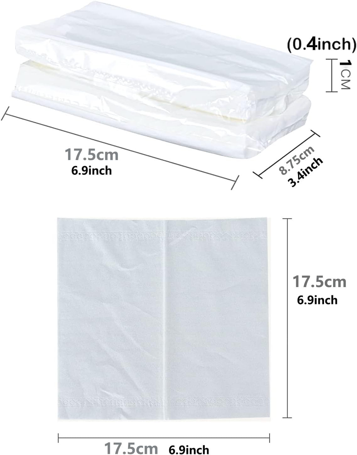 12 Bags Car Tissue Refills, 360 Sheets Car Travel Napkins, Disposable White Facial Tissues for