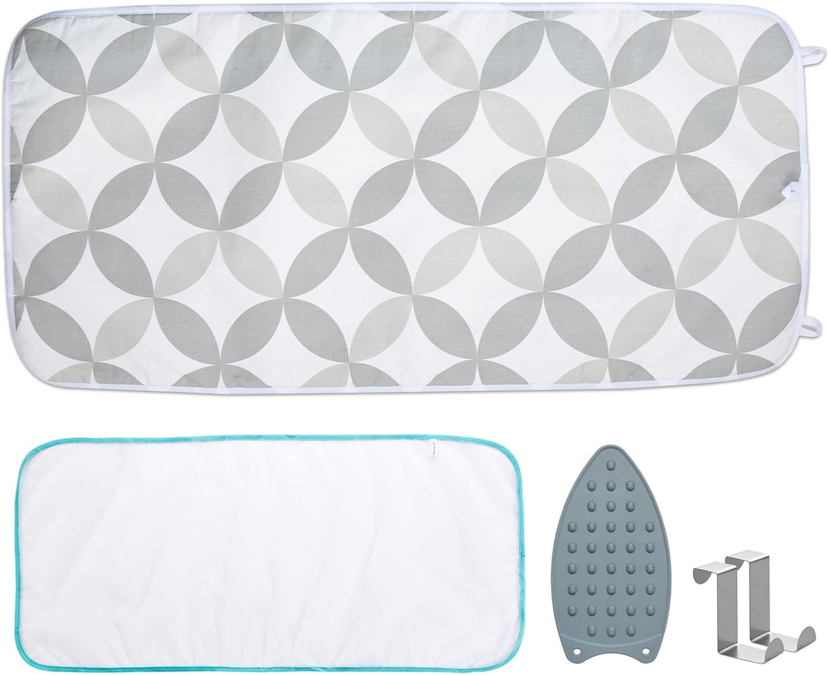 Seiritex Ironing Mat, Portable Ironing Pad 39.4 x 18.9 inch Table Top Iron Board 5 in 1 Travel Iron