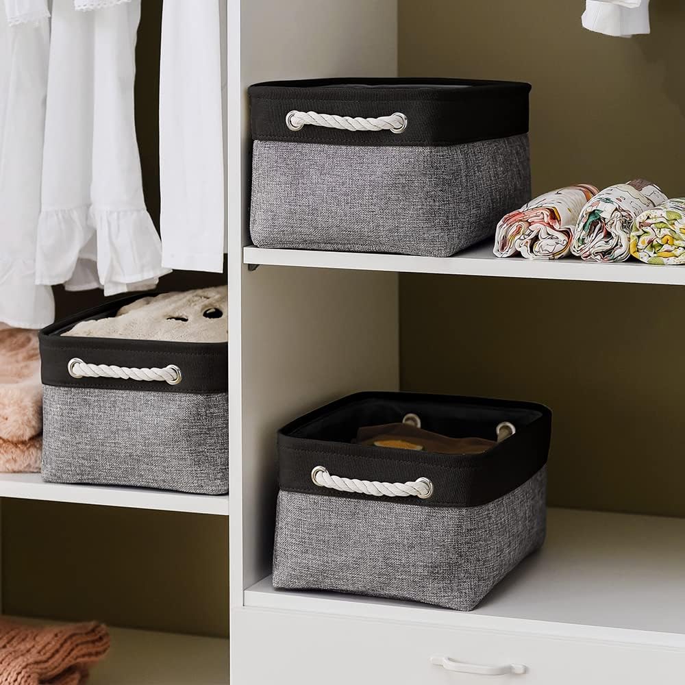 TheWarmHome Storage Basket for Organizing - 1 Pack 14x10x6.7 inch Collapsible Storage Bins for