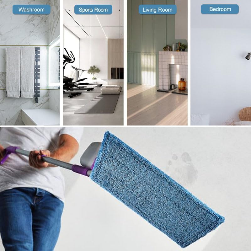 6 Pack Replacement Mop Refills Compatible with Rejuvenate Click N Clean Multi-Surface Spray Mop