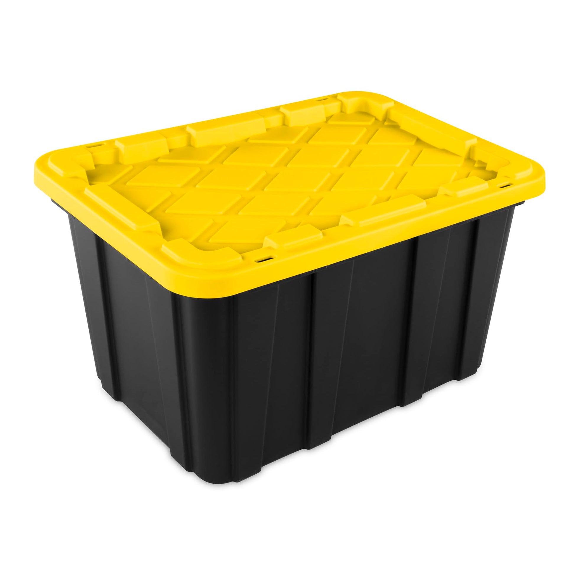 Sterilite Industrial Storage Tote with Lids for Garage, 27 Gallon, 12-Pack