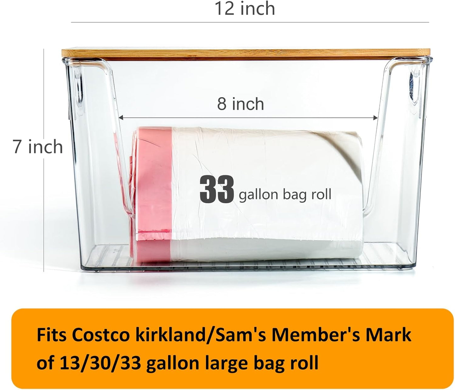 2 Pack Trash Bag Holder Dispenser, Extra Large Garbage Bags Holder, Stackable Trash Bag Holder with