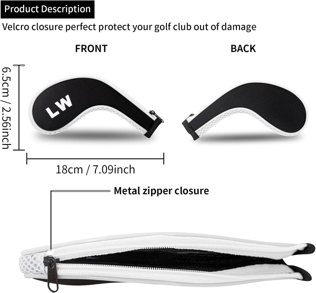 Golf 12pcs Thick Synthetic Golf Iron Head Covers Set Headcover Fit All Brands Callaway Ping