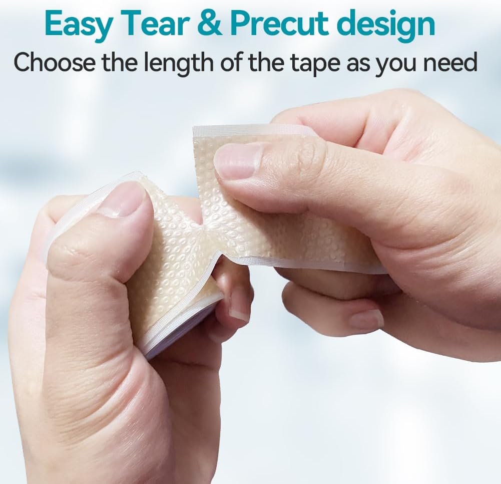Dimora Silicone Tape 3 Rolls - Hypoallergenic Medical Tape for Sensitive Skin, Pain-Free Removal