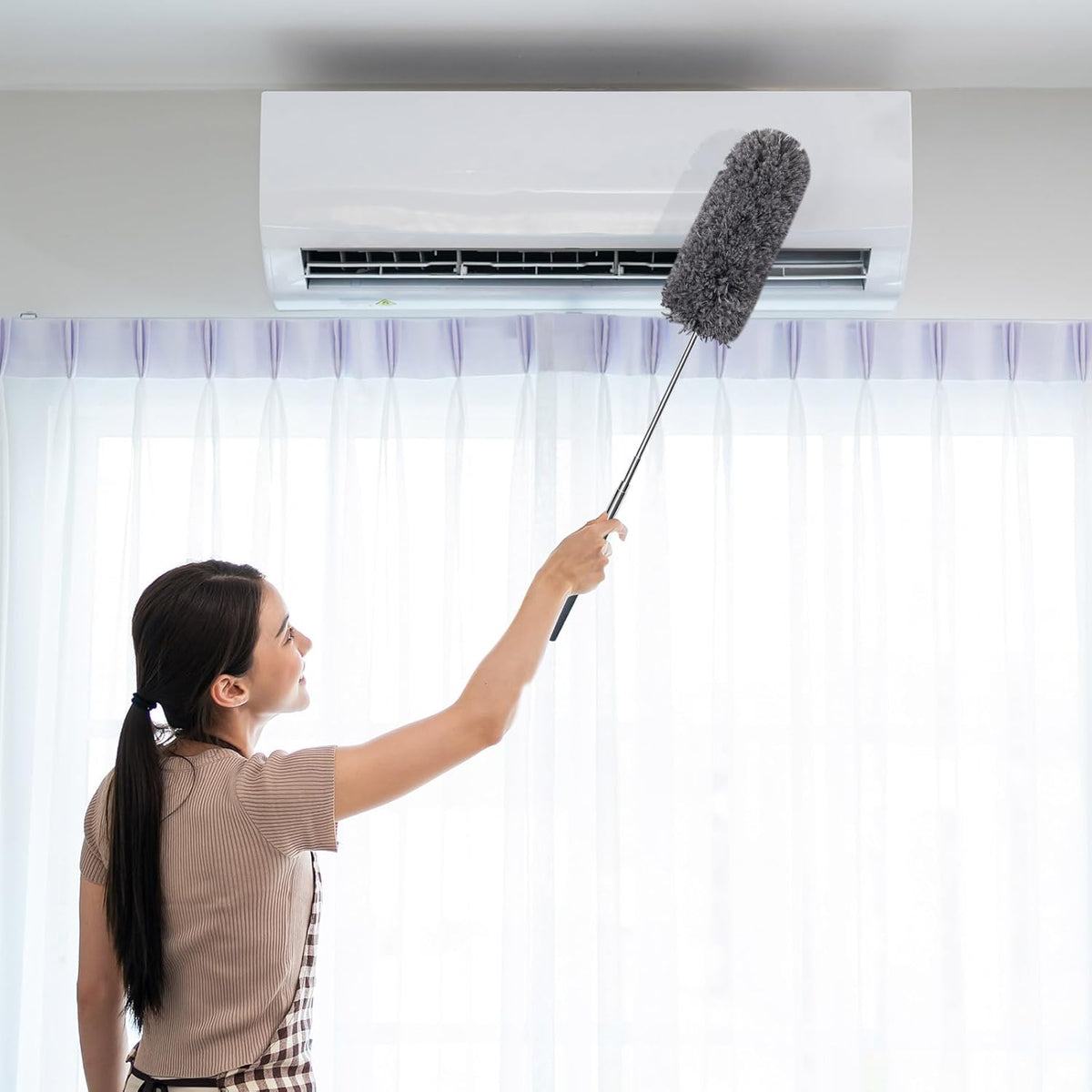 Tanlade 12 Pcs Microfiber Feather Duster for Cleaning 13-31 Inch Extendable Cobweb Dusters Ceiling