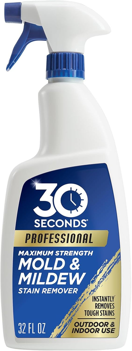 30 SECONDS Pro Mold and Mildew Stain Remover | Scrub Free | Brighter Results Instantly | Ready To