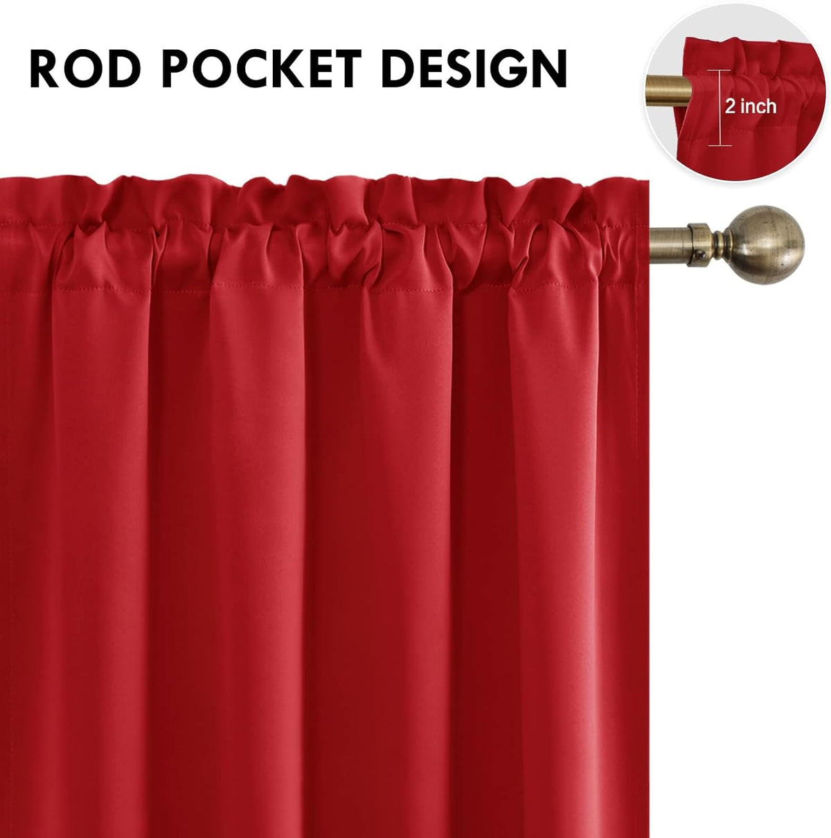DWCN Blackout Curtains for Living Room Thermal Insulated, Energy Saving & Noise Reducing Bedroom