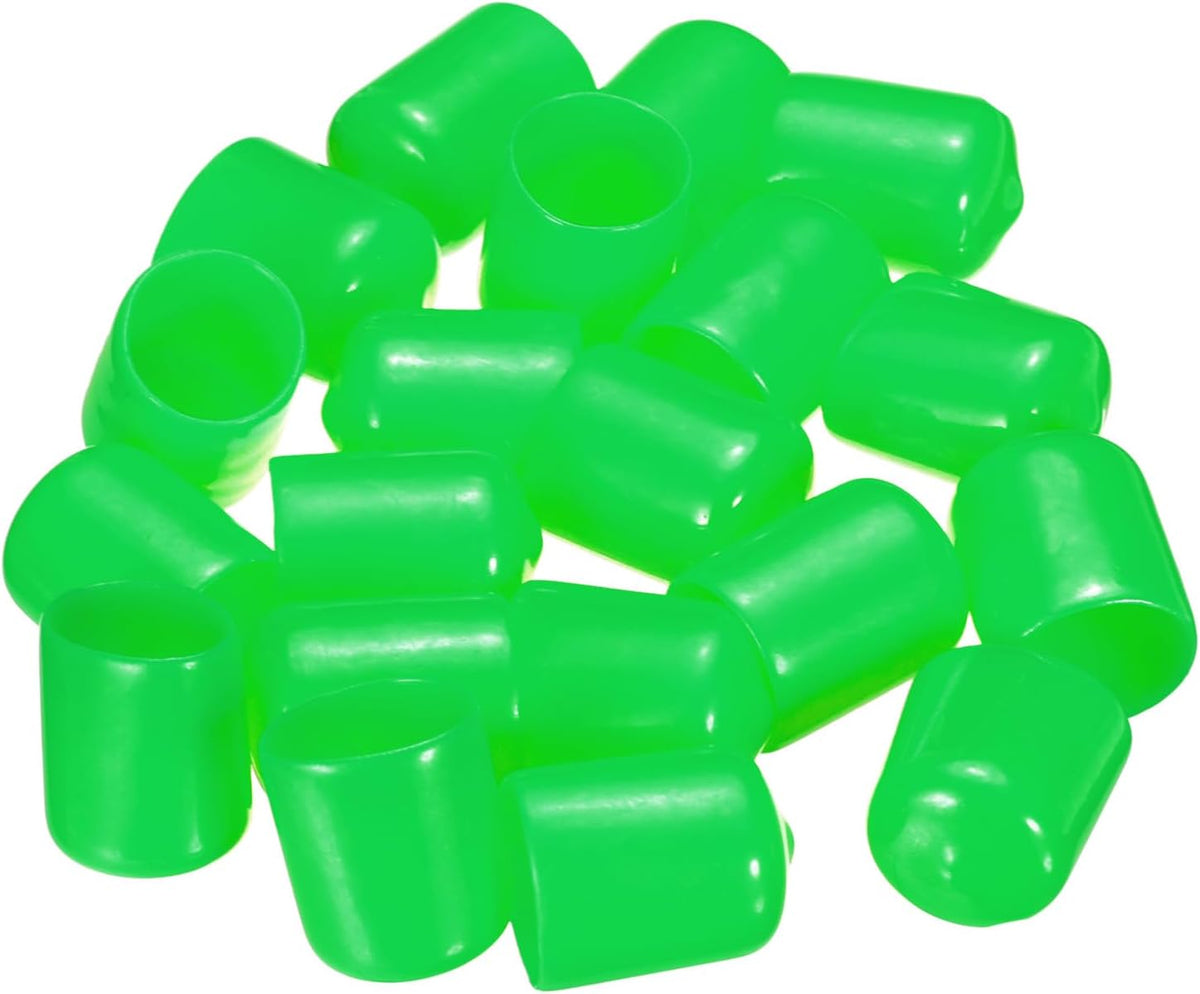 uxcell 20pcs Rubber End Caps 16mm(5/8") ID Vinyl PVC Round Tube Bolt Cap Cover Screw Thread