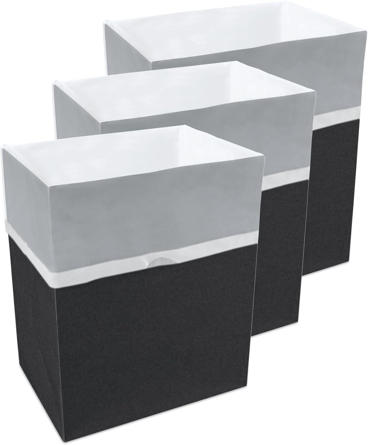 13 Gallon Disposable Pop-Up Trash Cans (3-Pack) with Fitted Bags – Foldable Garbage & Recycling