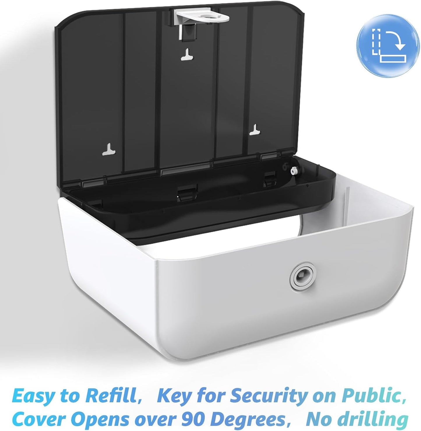 Paper Towel Dispenser Wall Mount, Multifold Paper Towel Holder Adhesive Hand Towel Dispenser for