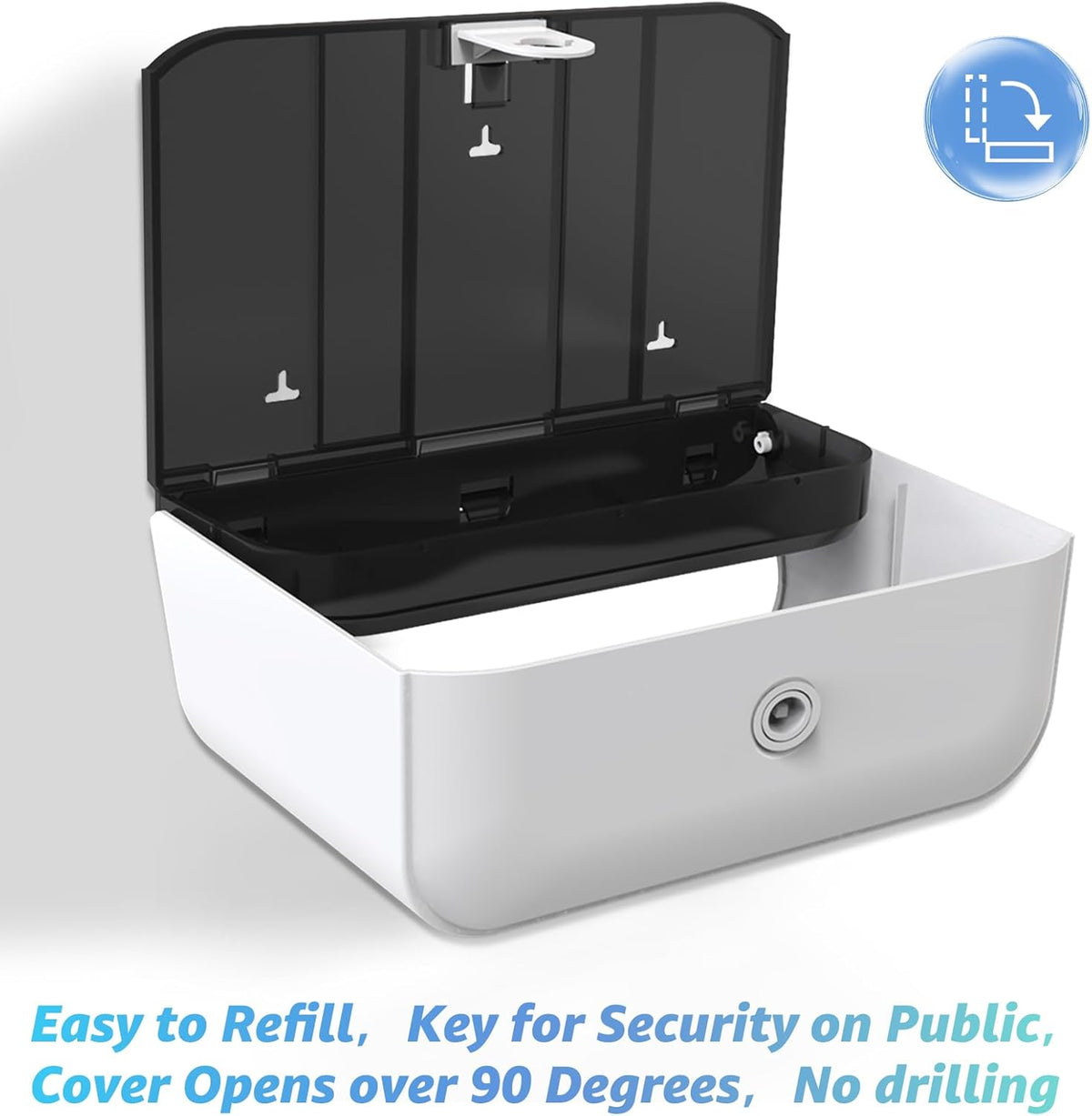 Paper Towel Dispenser Wall Mount, Multifold Paper Towel Holder Adhesive Hand Towel Dispenser for
