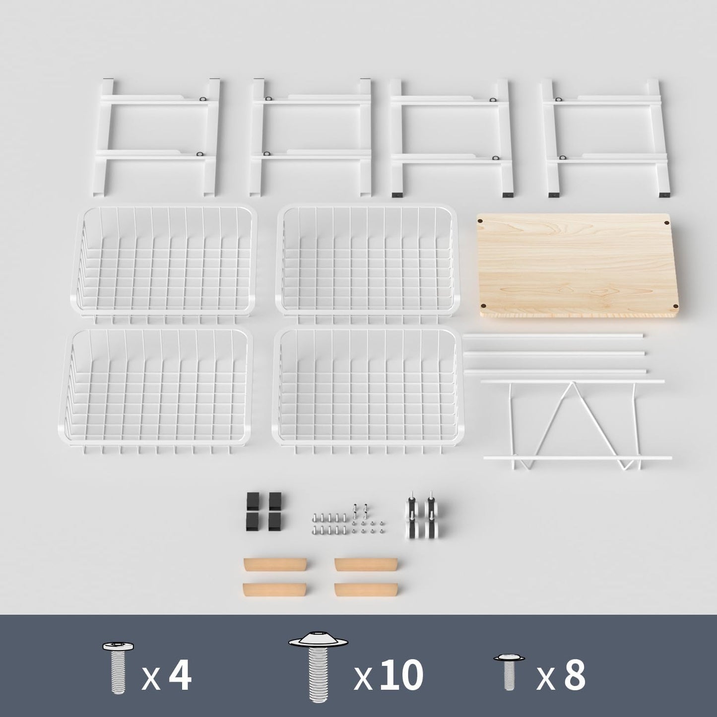 5-Layer Fruit Basket Kitchen Food Storage Organizer and Storage Rack, Stackable Storage cart with