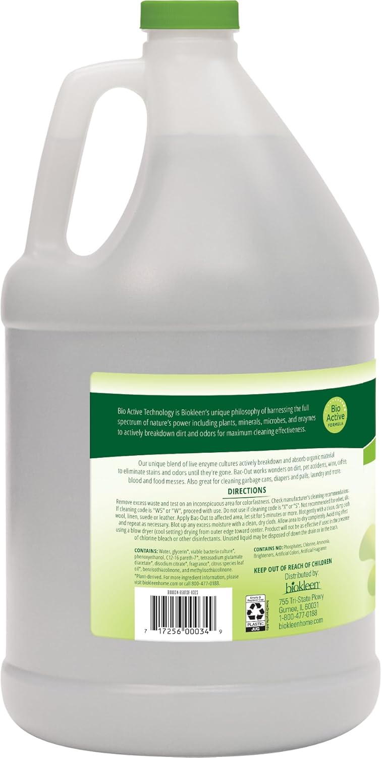 Biokleen Bac-Out Carpet Stain Remover Enzymatic, Destroys Stains & Odors Safely, for Pet Urine