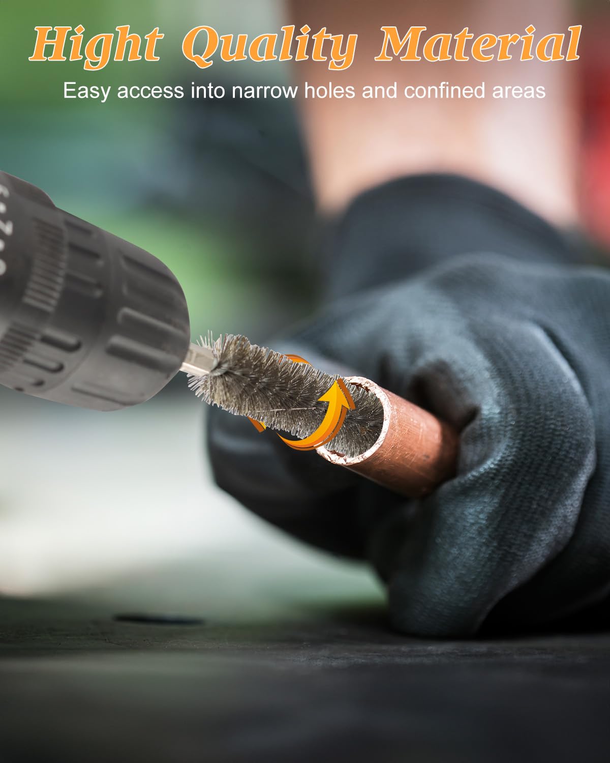24 pcs Bore Brush for Drill, Stainless Steel Wire Cleaning Brush Set, Abrasive Wire Bore Brushes