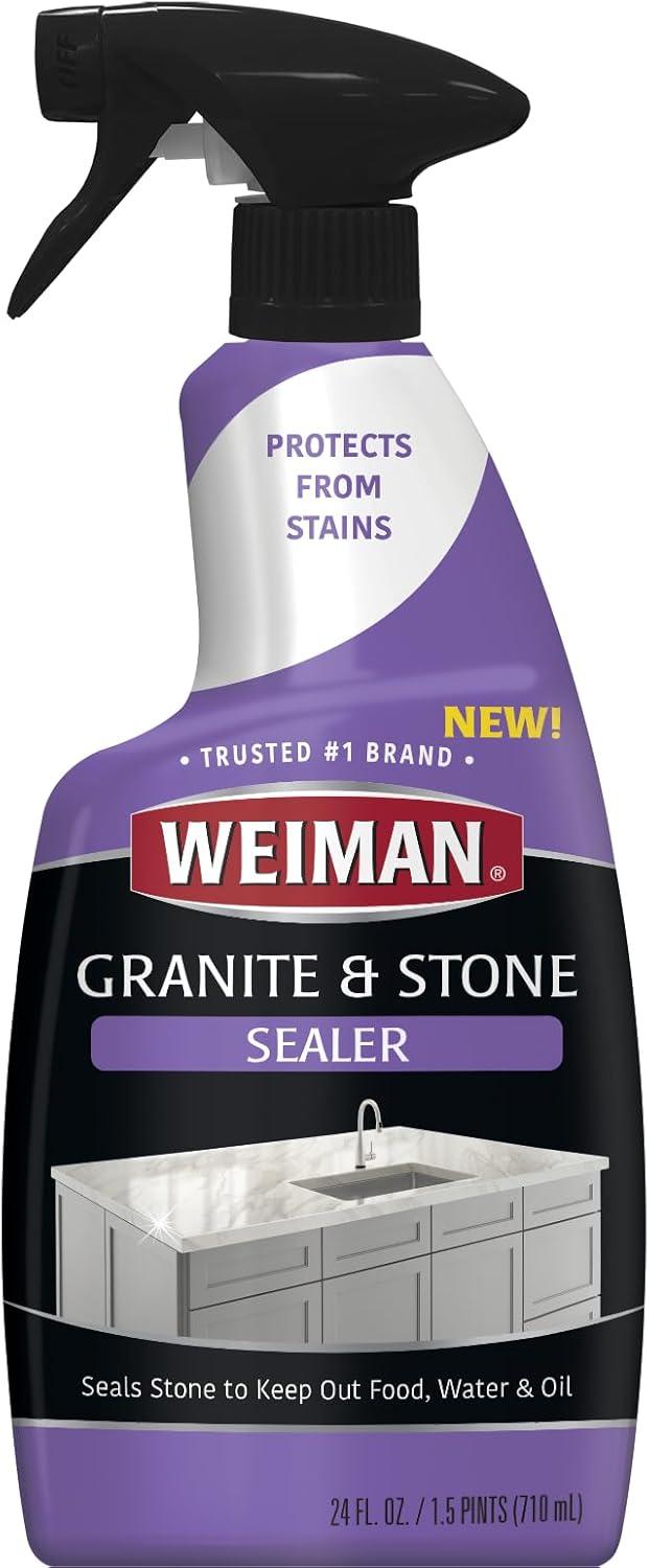 Weiman Granite & Stone Sealer Spray - Protects Kitchen Countertops, Sinks, Showers, Vanities &