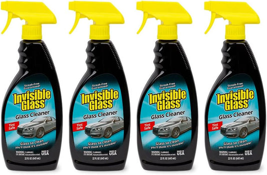 Invisible Glass 92164-4PK Premium Glass and Window Cleaner for Auto and Home Cleans Glass, Windows