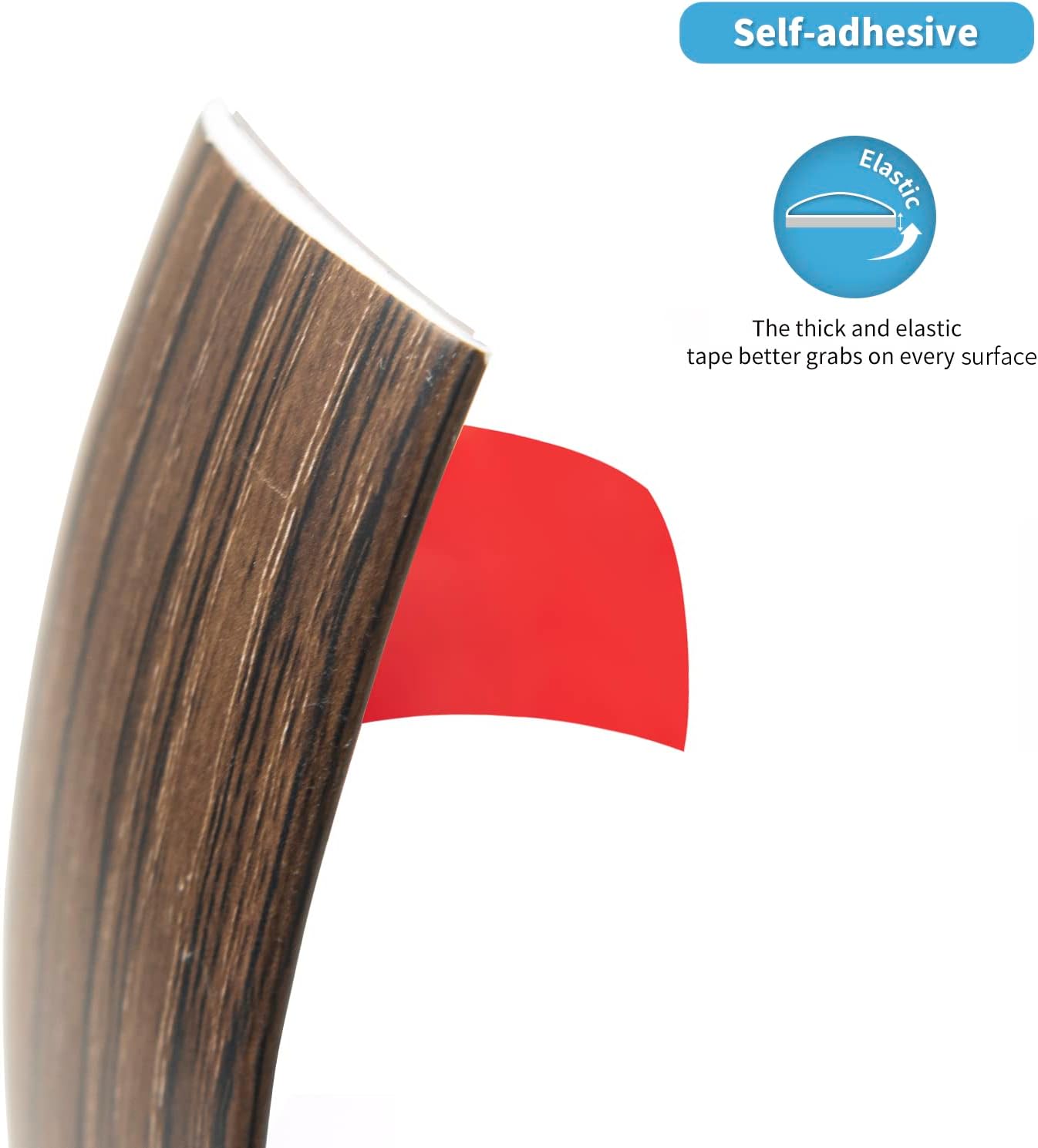 Art3d Vinyl Floor Transition Strip - Laminate Floor Divider for Joining Gaps and Carpets, Brown (10