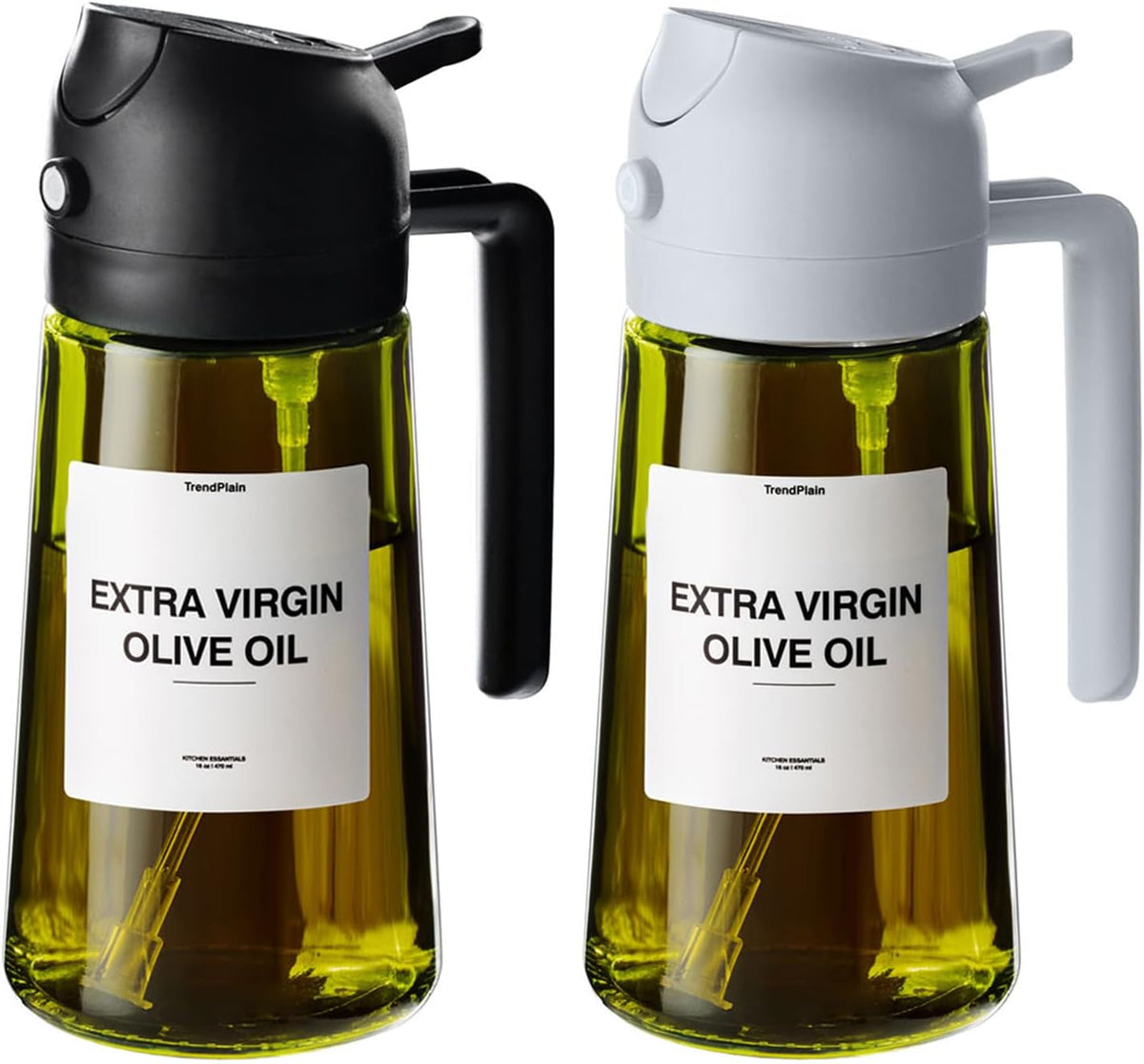 TrendPlain - Original 16oz/470ml Olive Oil Dispenser Bottle for Kitchen Gadgets and Air Fryer