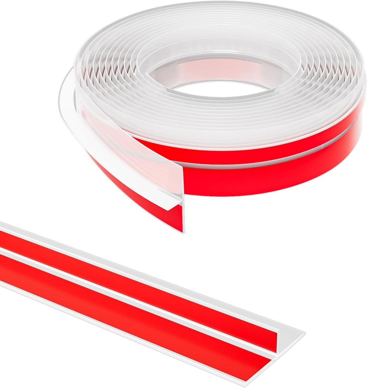 T-Shaped Door Draft Stopper, 1.97 in x 40 Ft Silicone Seal Strip for Windows Gaps, Weather