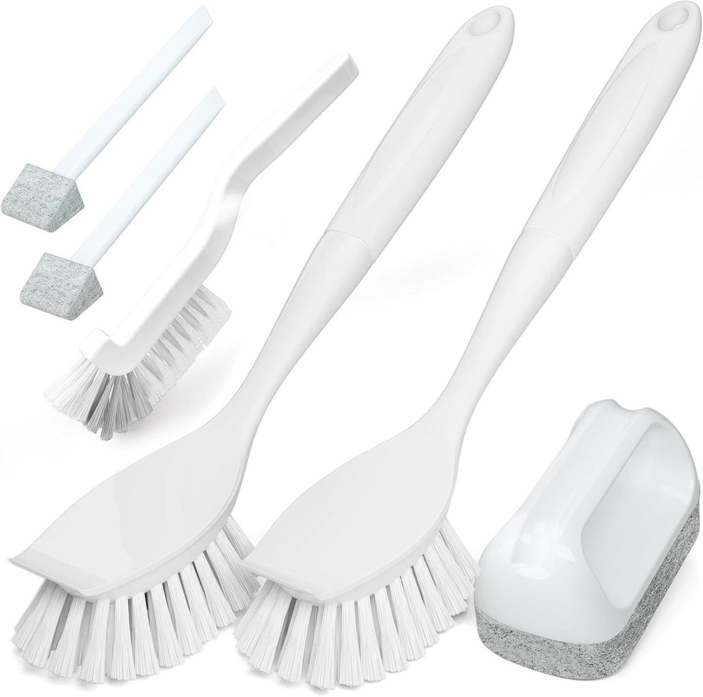 Holikme Cleaning Brush Set, Scouring Pad for Cleaning, Groove Gap Brushes for Pot, Pan, Kitchen