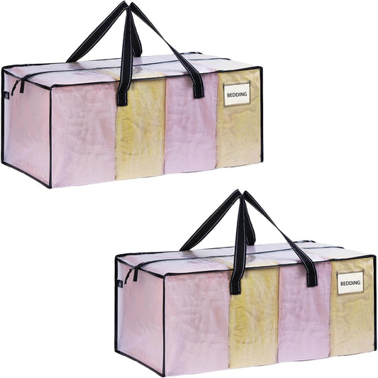 VENO 2 Pack Moving Bags Extra Large Storage Bags for College Move-In, Heavy-Duty Storage Totes