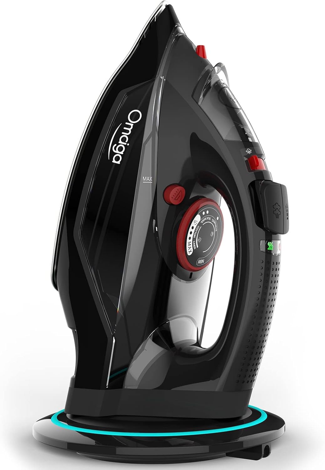 Cordless Iron for Clothes, 1500W Steam Iron Rapid Heating, Non-Stick Ceramic Soleplate, Auto Shut